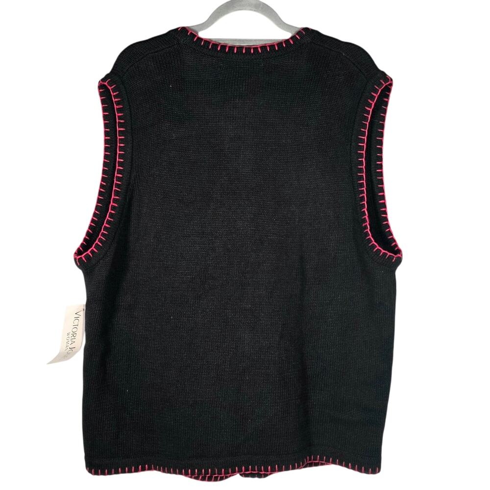 Victoria Jones Woman 2X NWT Christmas Snowman Sweater Vest - Picture 2 of 9